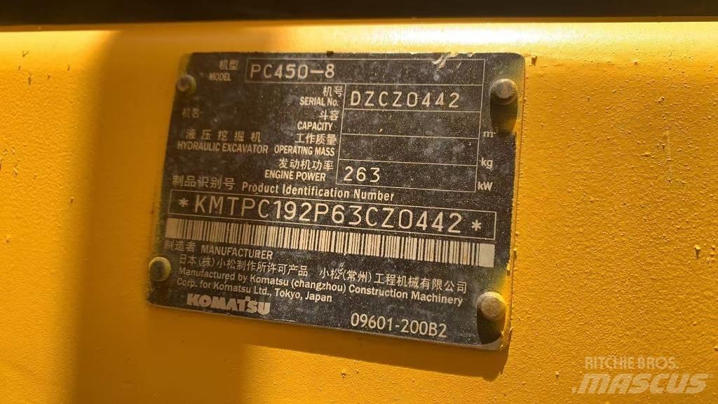Komatsu PC 450 大型油圧ショベル12t以上（パワーショベル・ユンボ）