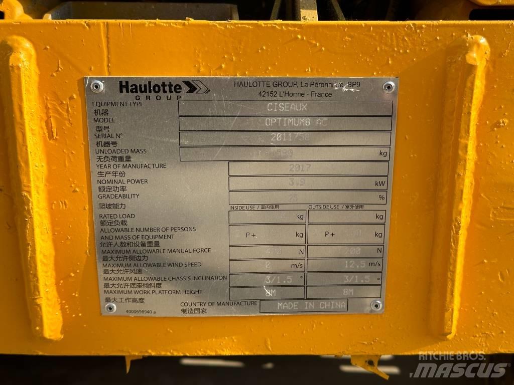 Haulotte OPTIMUM 8 シザースリフト