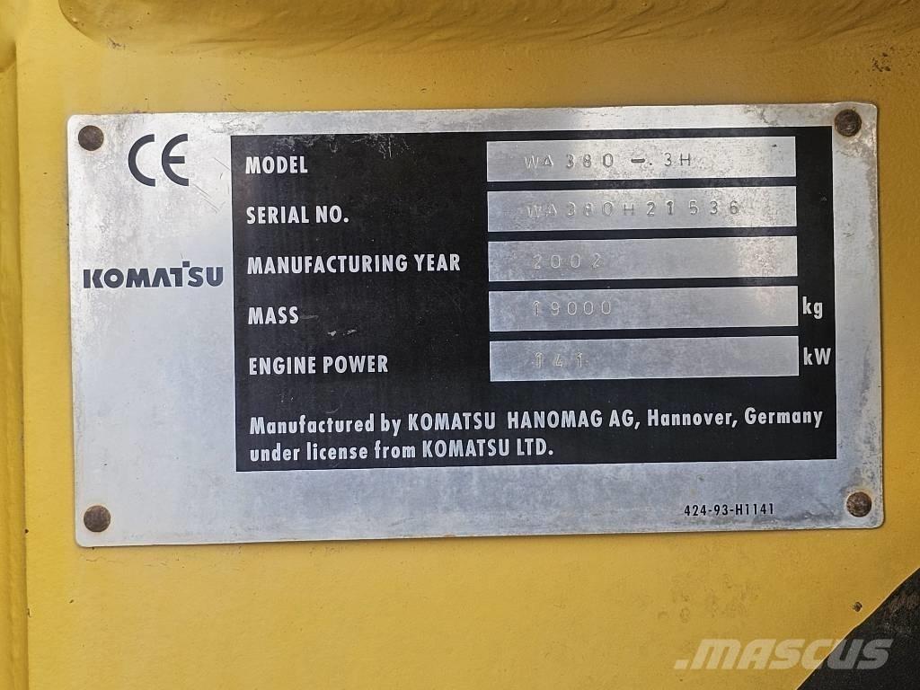 Komatsu WA 380-3H ホイールローダー・タイヤショベル