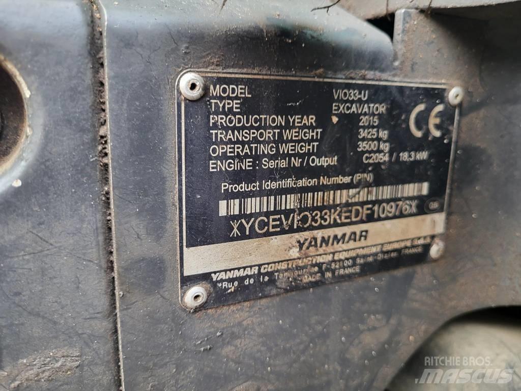 Yanmar Vio 33 U ミニ油圧ショベル 7t以下（ミニユンボ・ミニディガー）