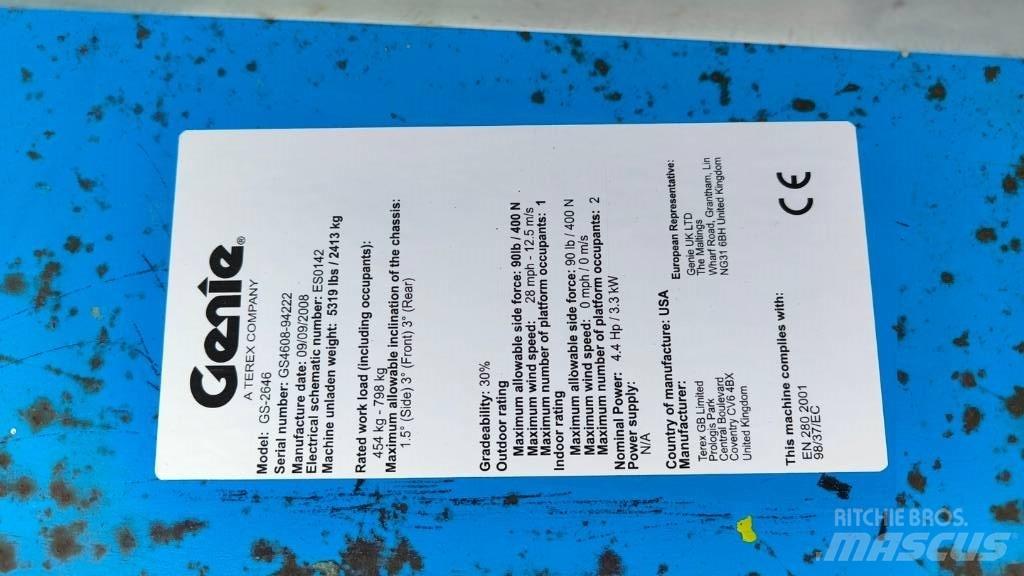 Genie GS 2646 シザースリフト