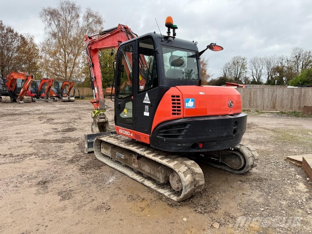 Kubota KX 080-4 中型油圧ショベル 7ｔ-12ｔ（ユンボ・パワーショベル・バックホー）