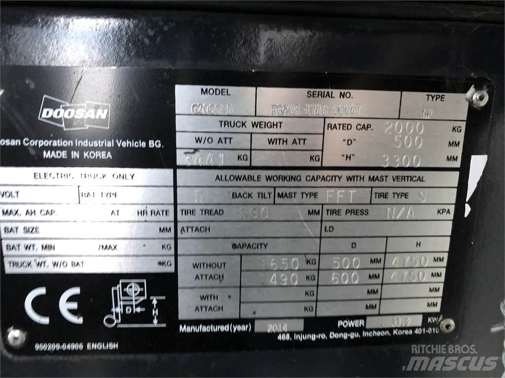 Doosan G20 SC-5 LPGフォークリフト