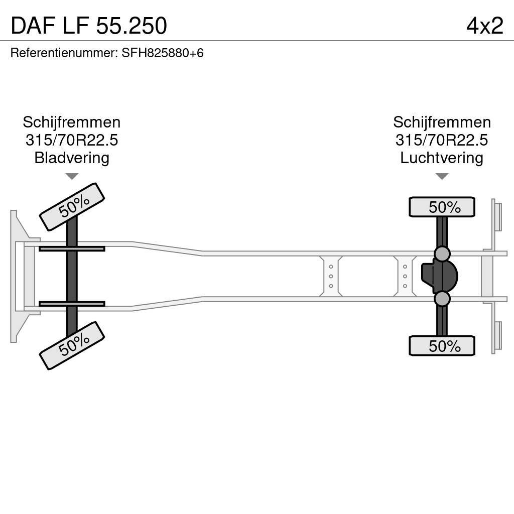DAF LF 55.250 ボックスボディー、ウイング、箱車
