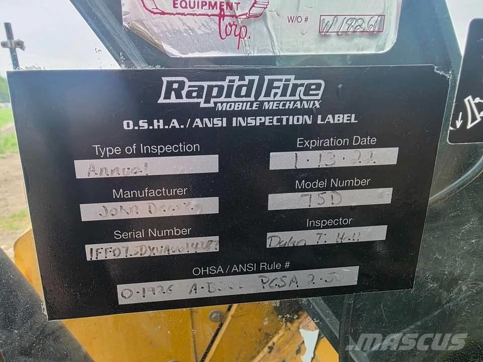 DEERE 75D 大型油圧ショベル12t以上（パワーショベル・ユンボ）