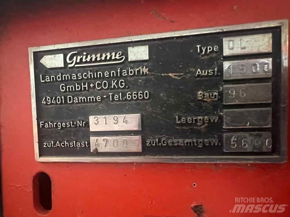 Grimme DL1500 ジャガイモ収穫機・掘取機