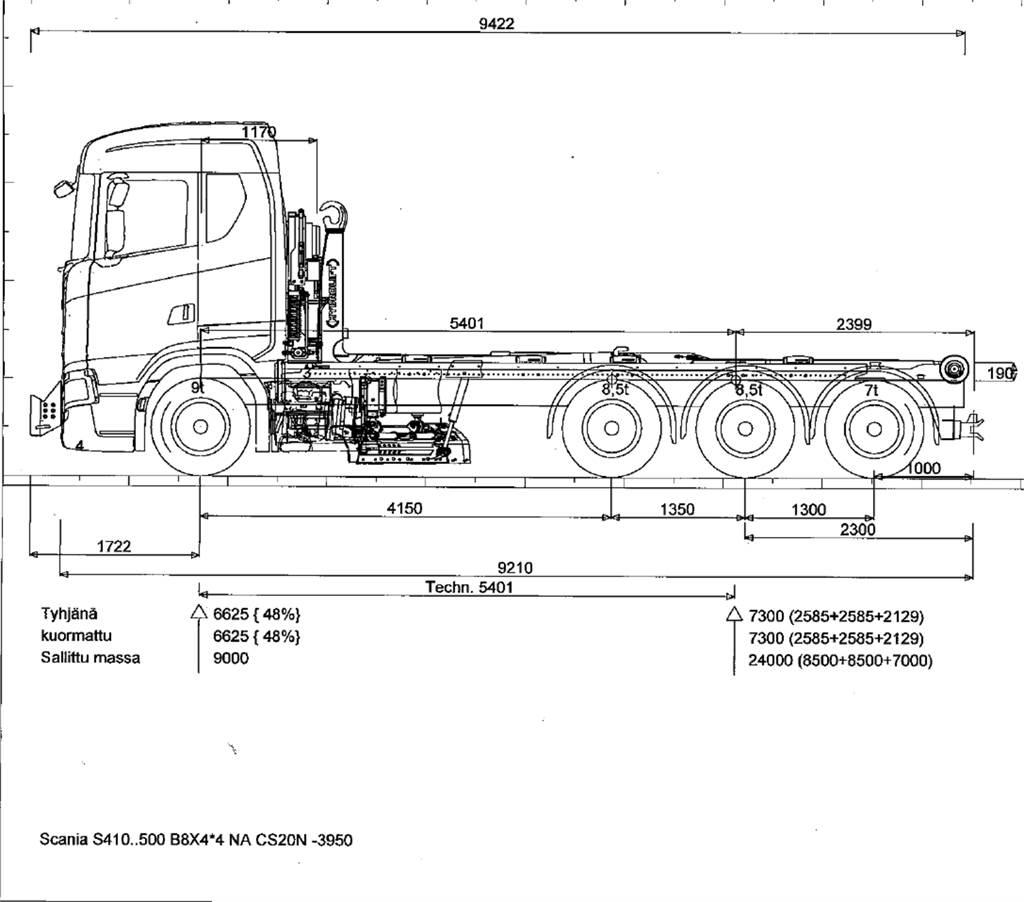 Scania R590 8x4 アームロール