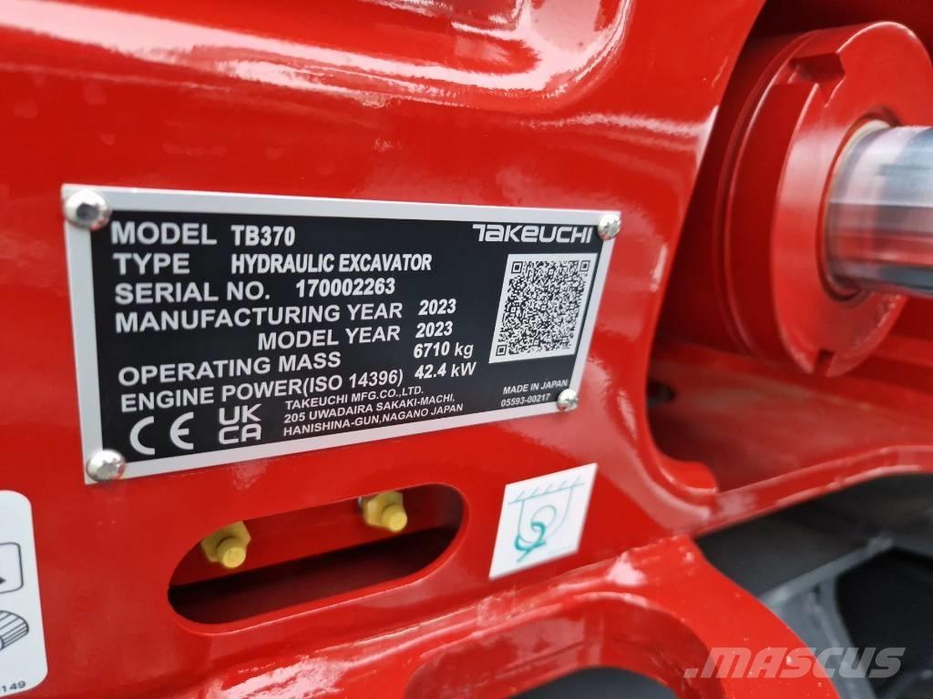Takeuchi TB370 ミニ油圧ショベル 7t以下（ミニユンボ・ミニディガー）