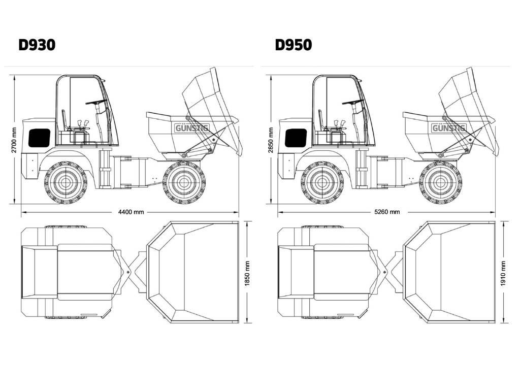 Günstig D930 アーティキュレート式ダンプトラック