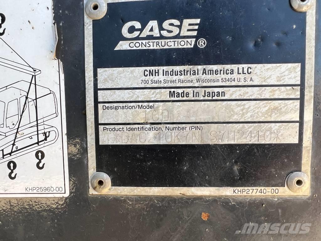 CASE CX 210 D 大型油圧ショベル12t以上（パワーショベル・ユンボ）