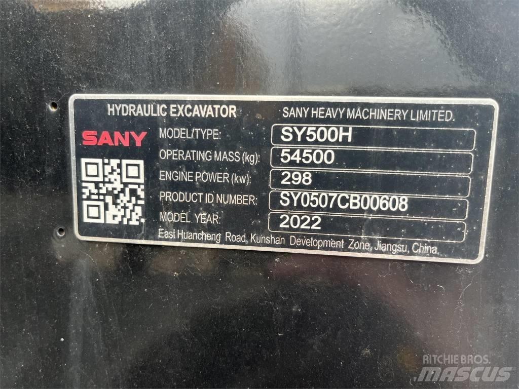 Sany SY 500 H 大型油圧ショベル12t以上（パワーショベル・ユンボ）