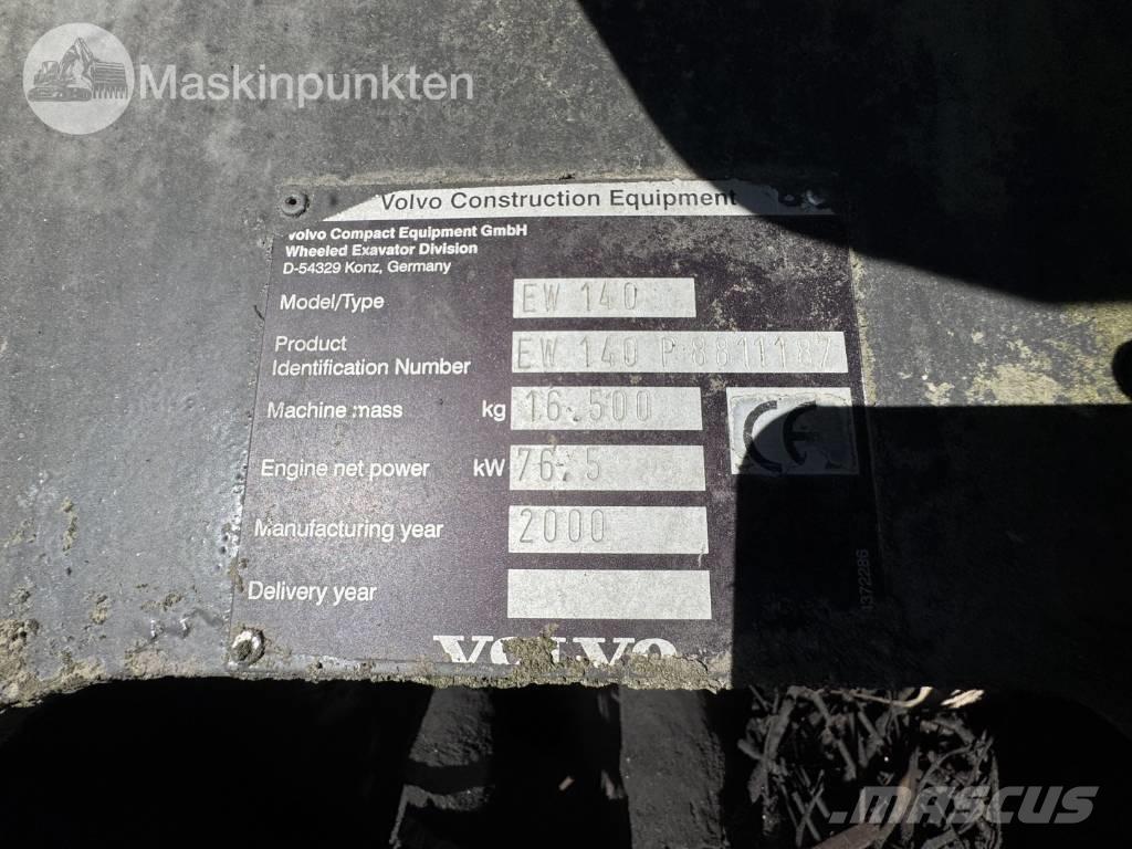 Volvo EW 140 B ホイール式油圧ショベル（パワーショベル・ユンボ・バックホー）