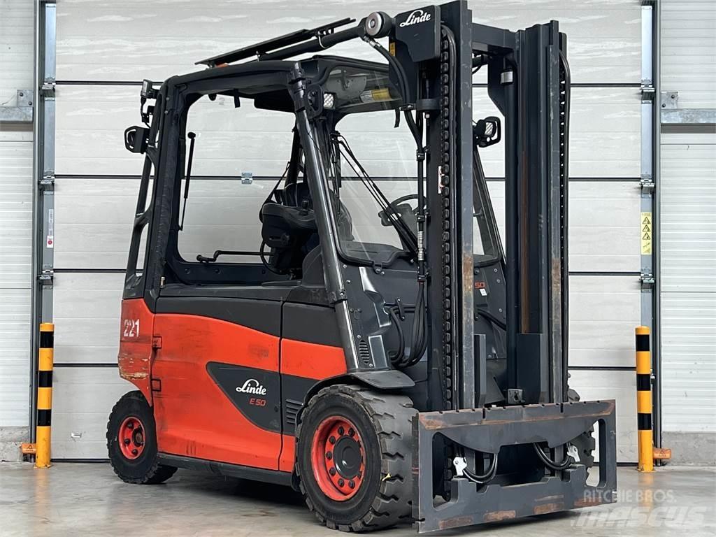 Linde E50HL-01 バッテリーフォークリフト