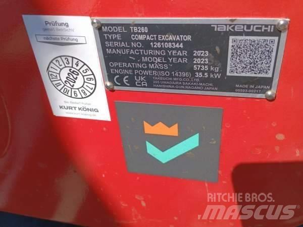 Takeuchi TB 260 ミニ油圧ショベル 7t以下（ミニユンボ・ミニディガー）