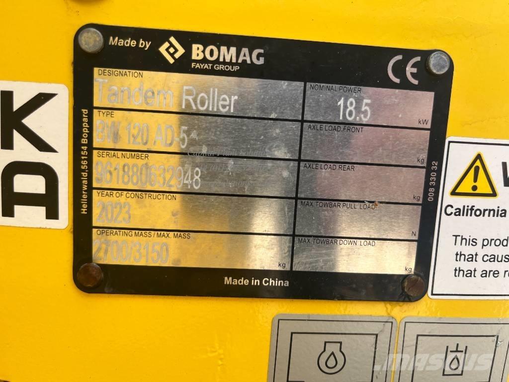 Bomag BW 120 AD-5 タンデムローラ