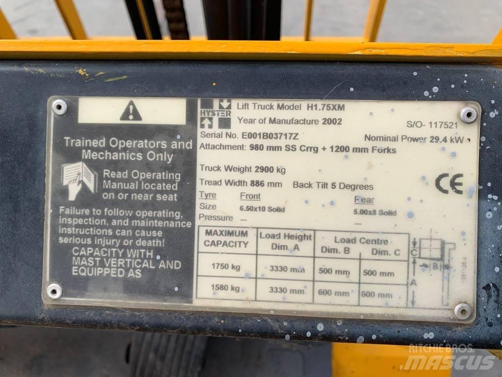 Hyster H 1.75 XM LPGフォークリフト