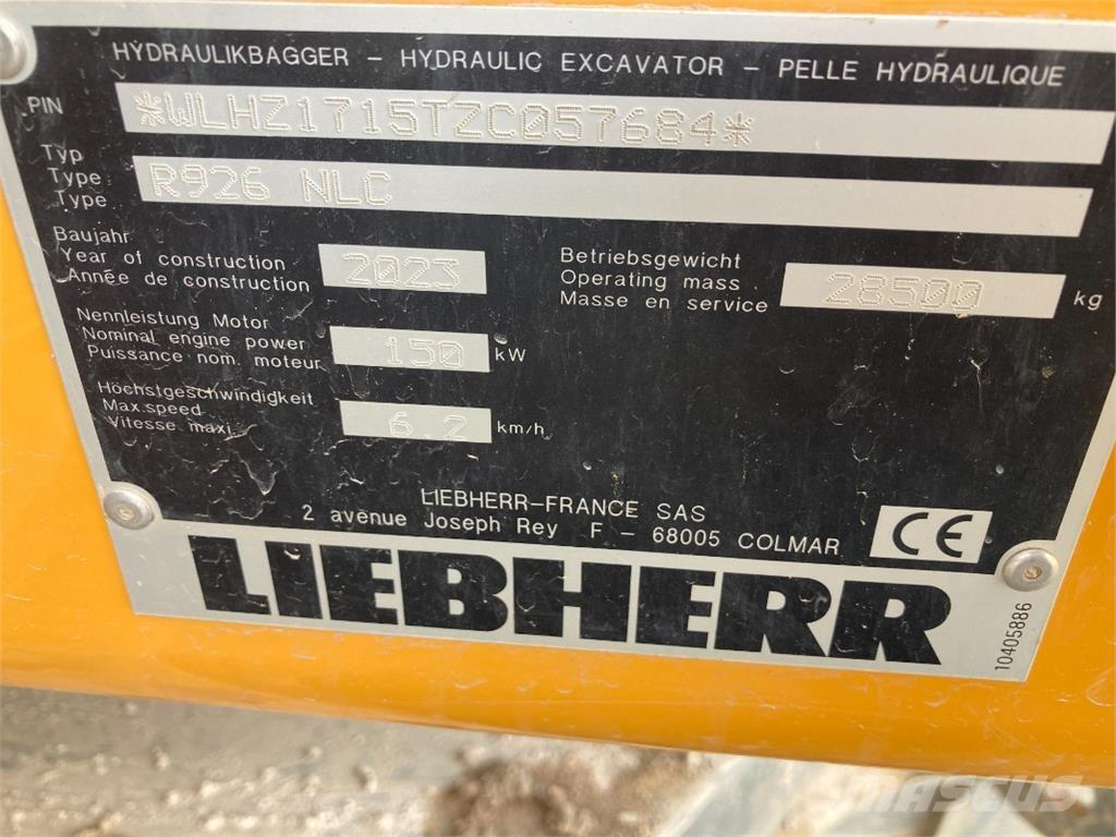 Liebherr R926 大型油圧ショベル12t以上（パワーショベル・ユンボ）