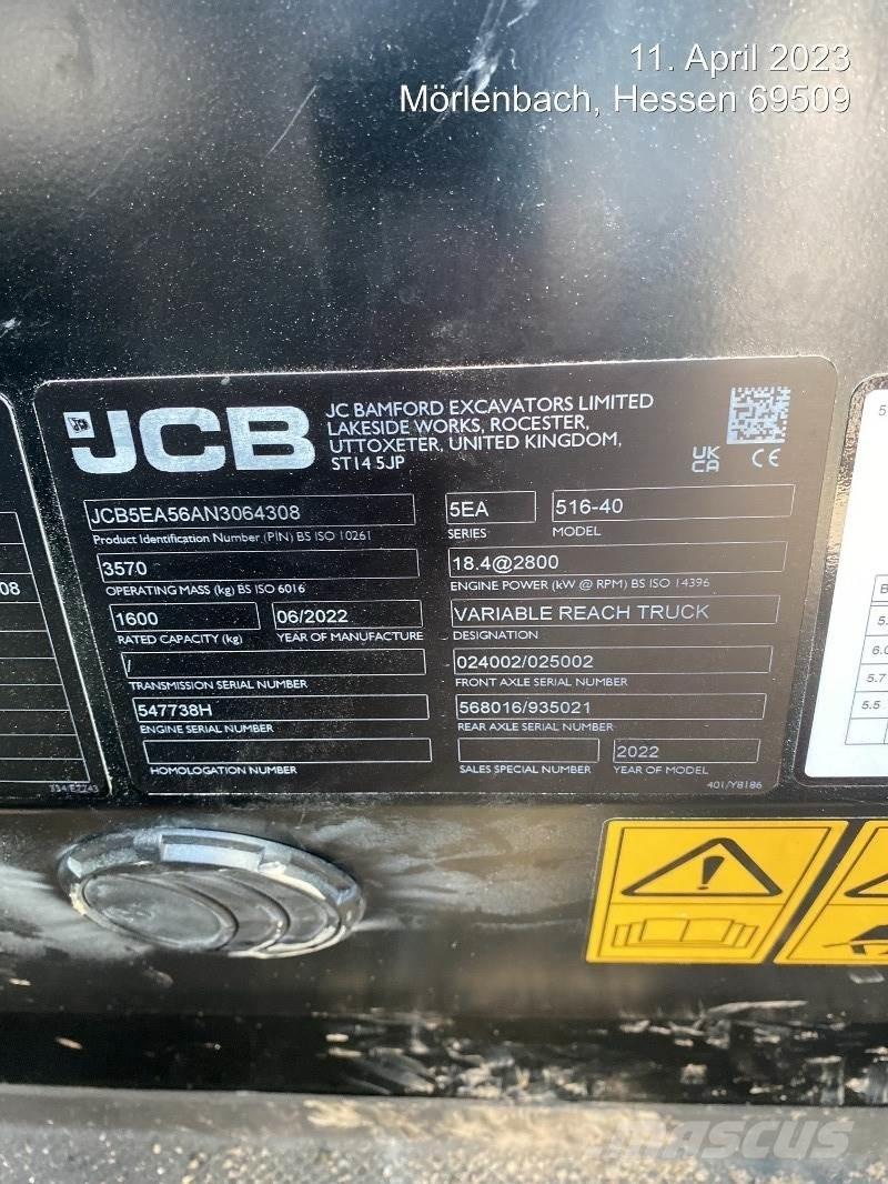 JCB 516-40 テレスコーピックハンドラー