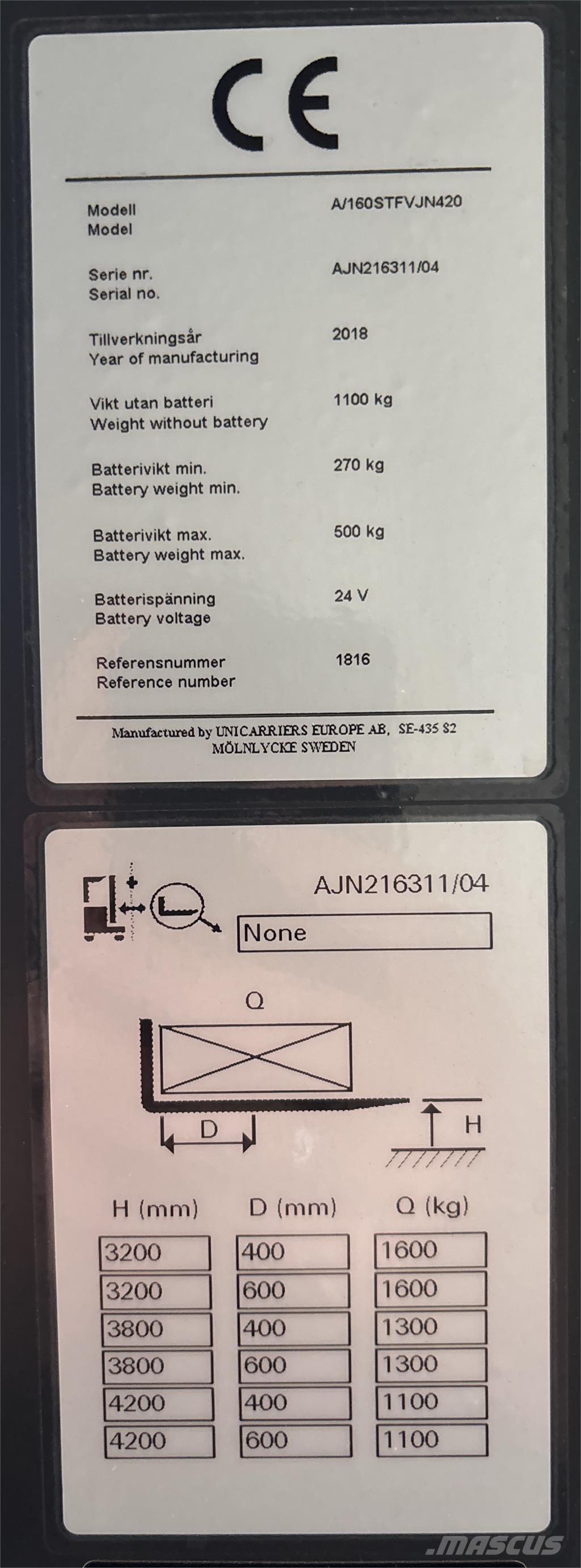 Atlet A160 自走式スタッカー