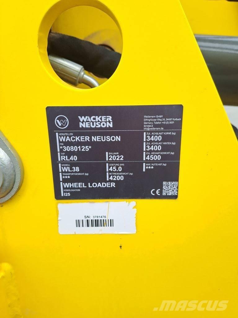 Wacker Neuson WL38 ホイールローダー・タイヤショベル
