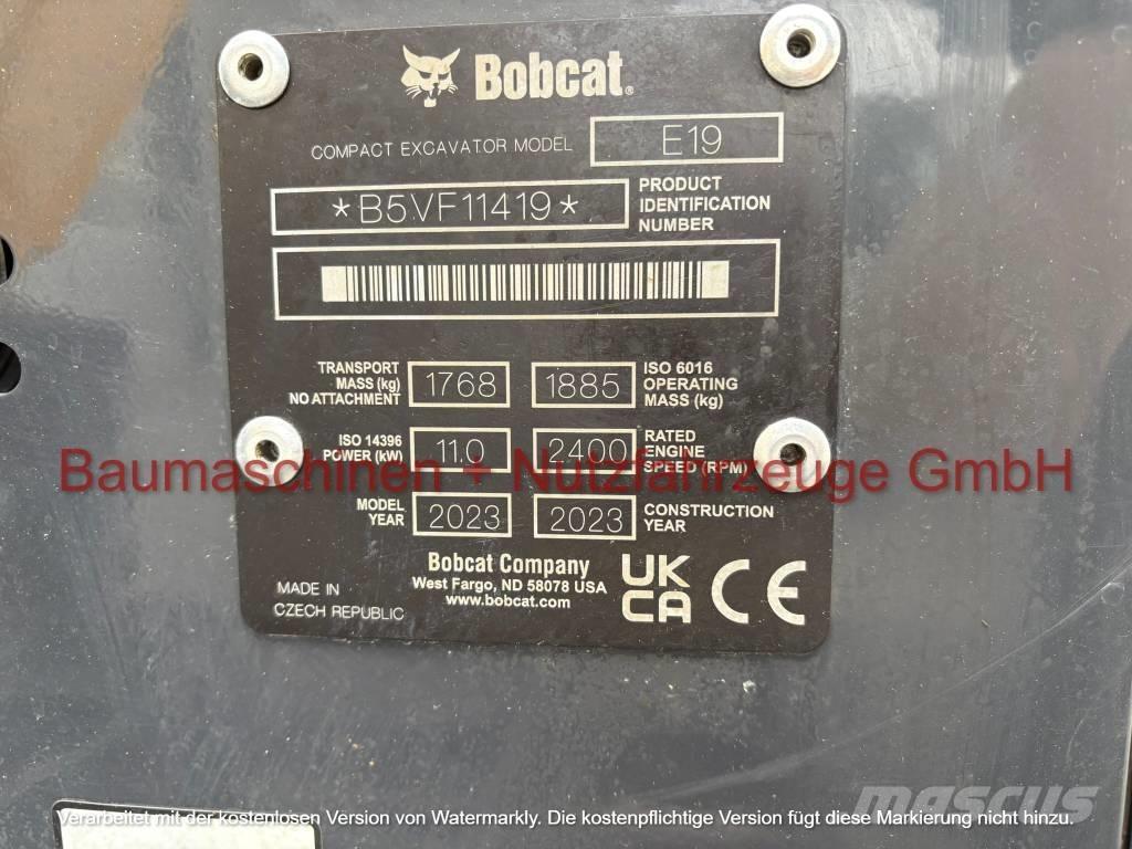 Bobcat E 19 ミニ油圧ショベル 7t以下（ミニユンボ・ミニディガー）