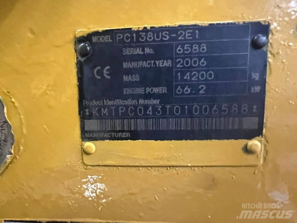Komatsu PC 138 US 大型油圧ショベル12t以上（パワーショベル・ユンボ）