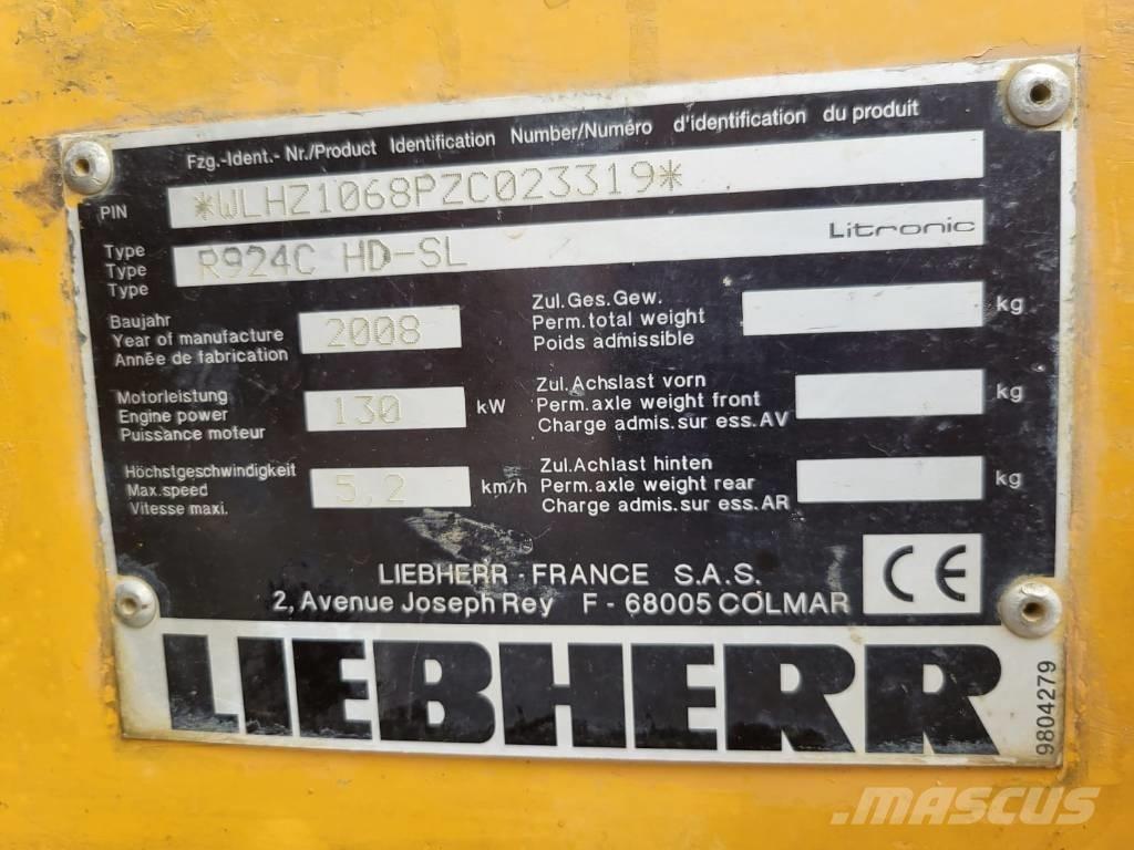 Liebherr R924 C SL 大型油圧ショベル12t以上（パワーショベル・ユンボ）