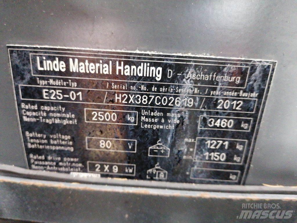 Linde E25-01 バッテリーフォークリフト