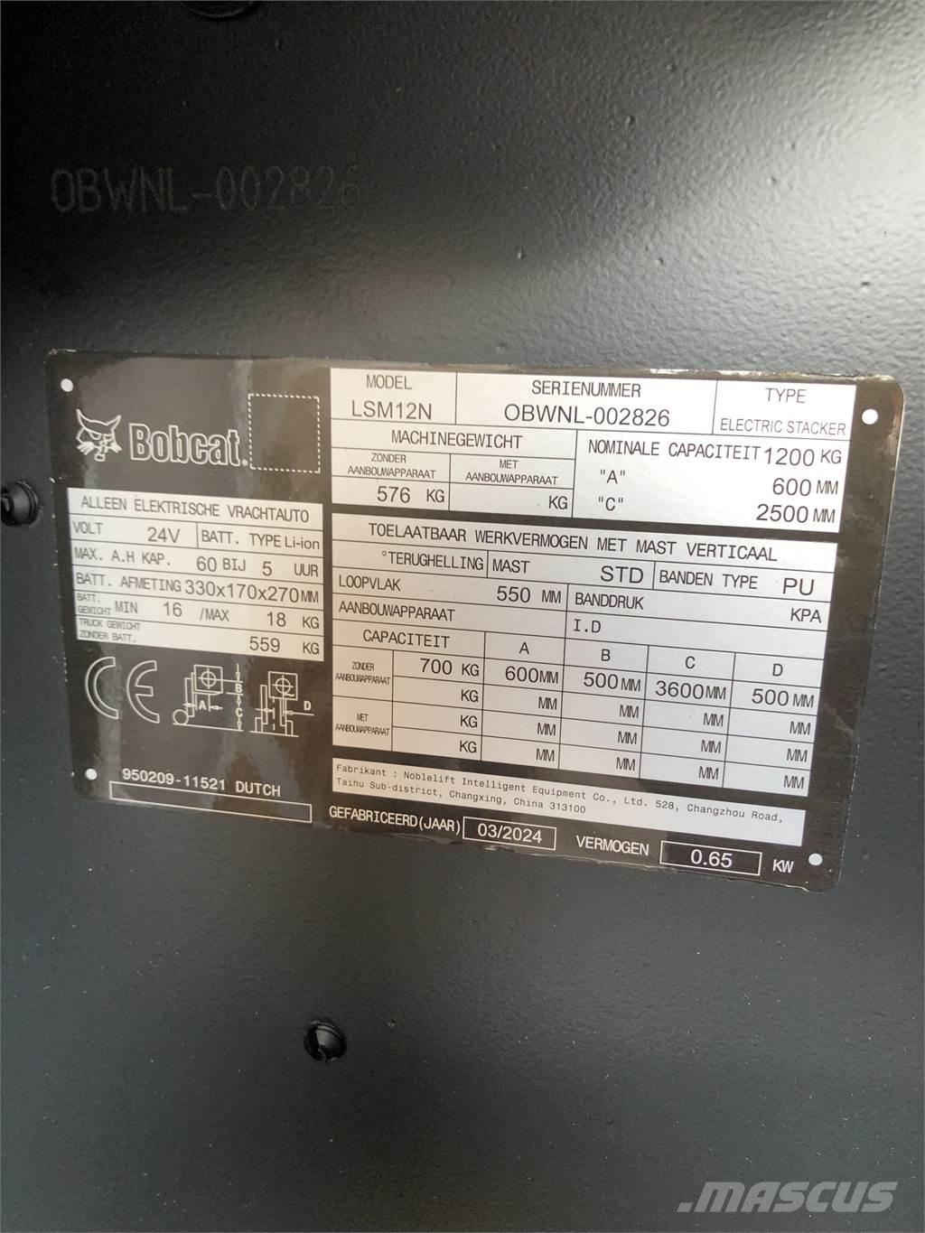 Bobcat LSM12N ウォーキンフォークリフト