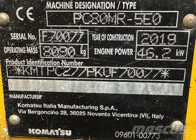 Komatsu PC 80 MR-5EO 中型油圧ショベル 7ｔ-12ｔ（ユンボ・パワーショベル・バックホー）