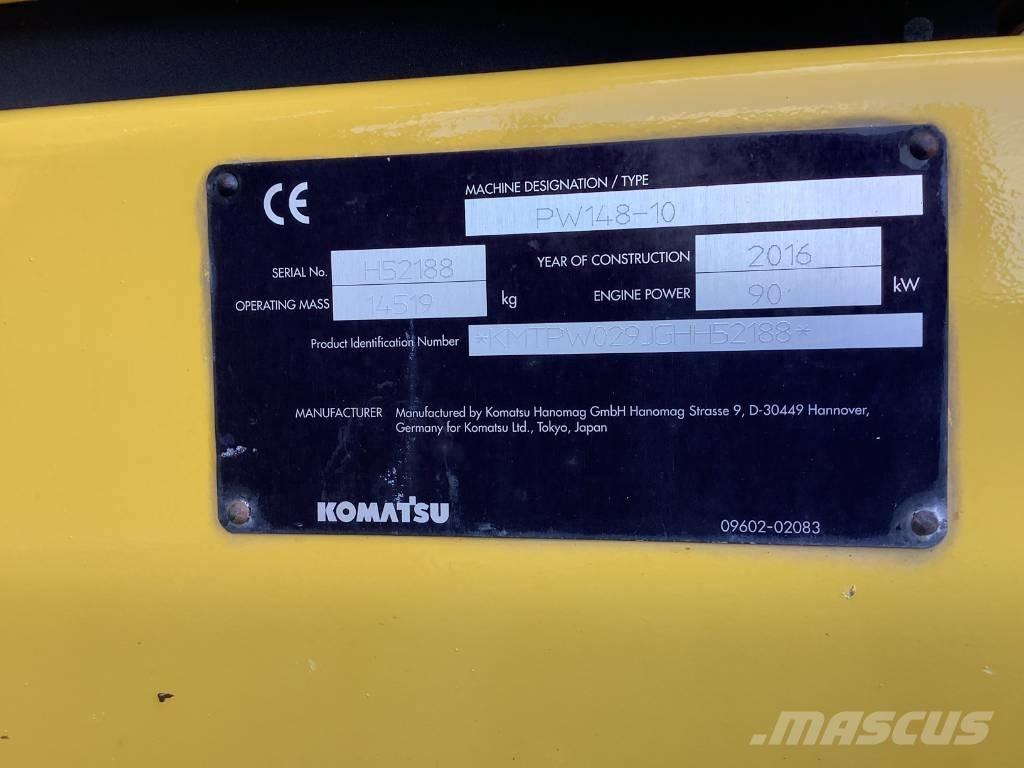 Komatsu PW148-10 ホイール式油圧ショベル（パワーショベル・ユンボ・バックホー）