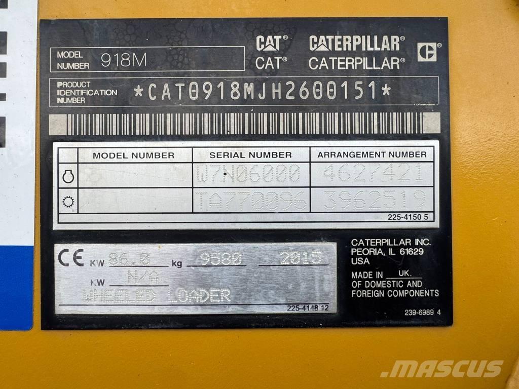 CAT 918 M ホイールローダー・タイヤショベル