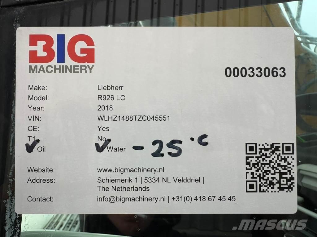 Liebherr R926 LC 大型油圧ショベル12t以上（パワーショベル・ユンボ）