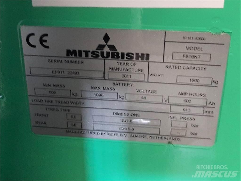 Mitsubishi FB16NT バッテリーフォークリフト