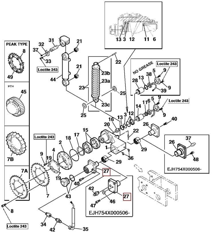  Sworzeń F063515 ハーベスタヘッド