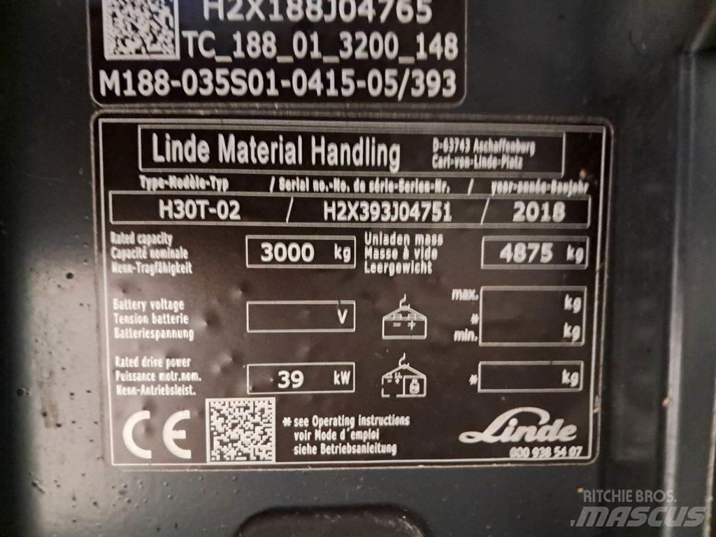 Linde H30T-02 LPGフォークリフト