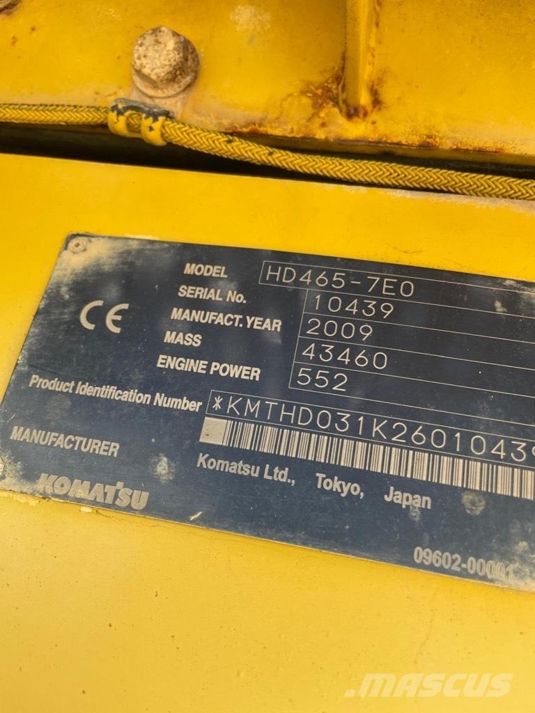 Komatsu HD 465-7 E0 リジットフレーム式ダンプトラック