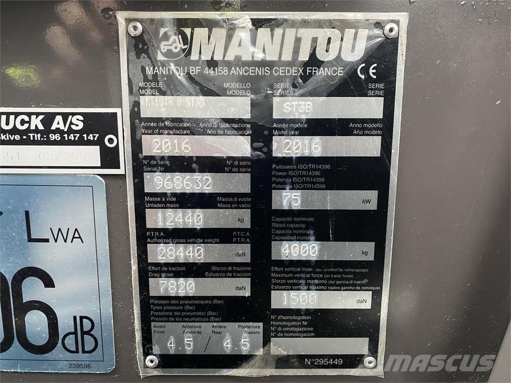 Manitou MT1840A テレスコーピックハンドラー