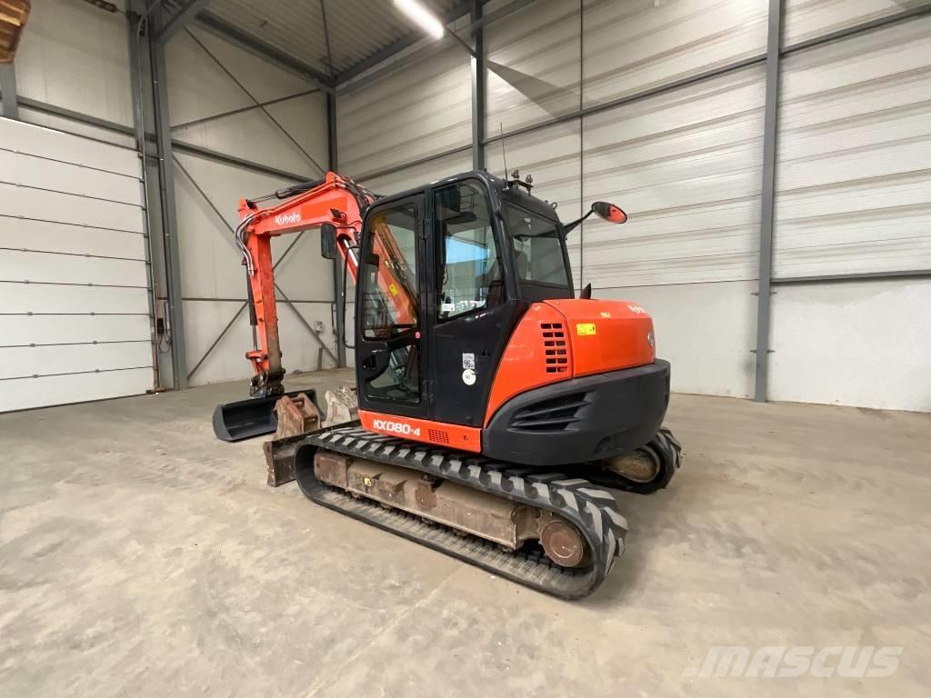 Kubota KX 080-4 中型油圧ショベル 7ｔ-12ｔ（ユンボ・パワーショベル・バックホー）
