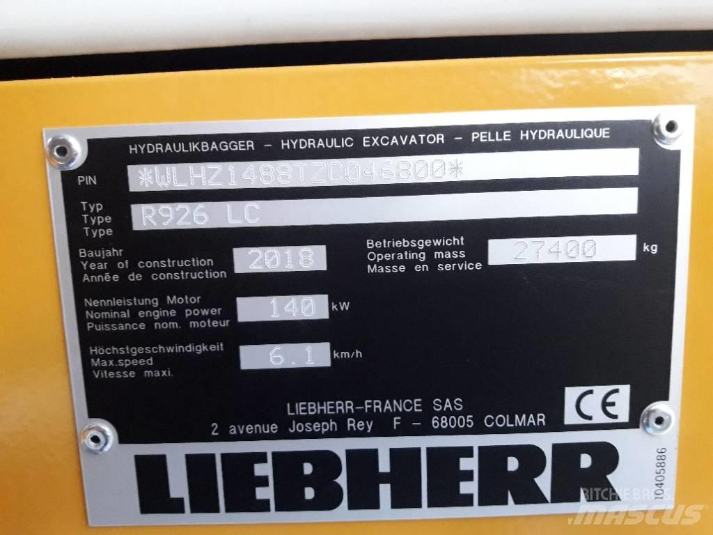Liebherr R 926 LC 大型油圧ショベル12t以上（パワーショベル・ユンボ）