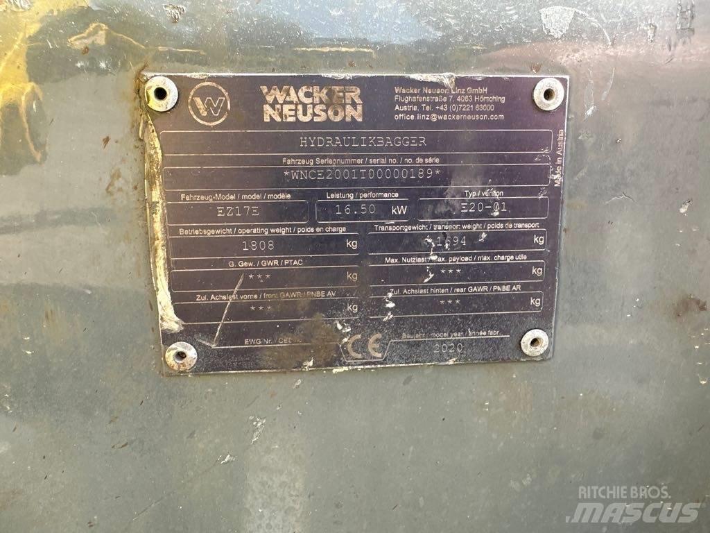 Wacker Neuson EZ17e 大型油圧ショベル12t以上（パワーショベル・ユンボ）
