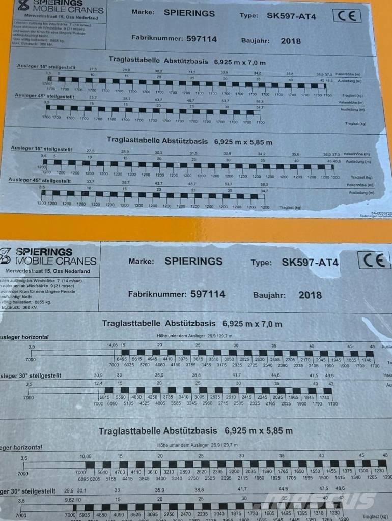 Spierings SK 597 AT4 タワークレーン