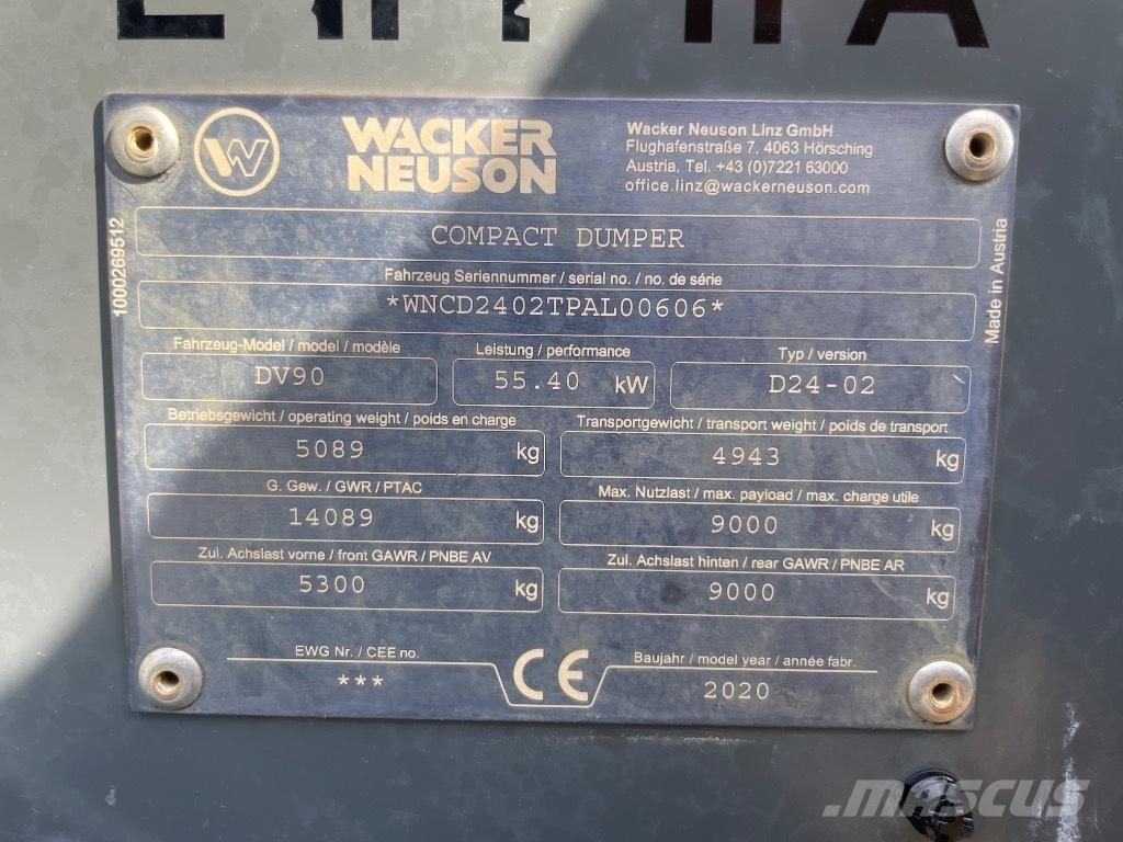 Wacker Neuson DV90 サイト　ダンプ