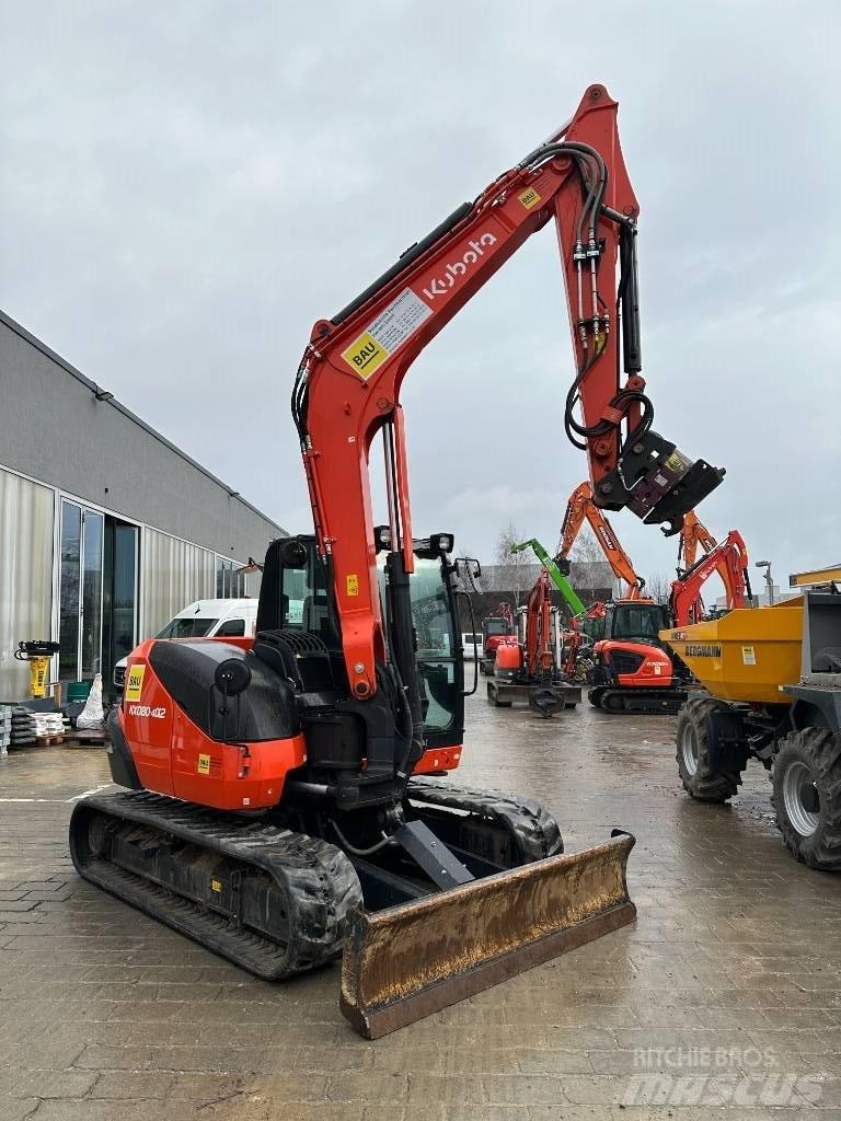 Kubota KX 080-4 中型油圧ショベル 7ｔ-12ｔ（ユンボ・パワーショベル・バックホー）