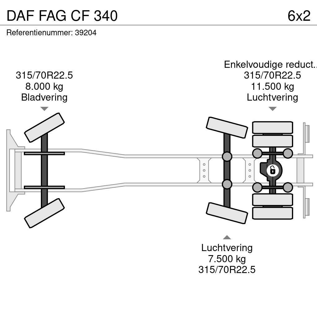DAF FAG CF 340 塵芥車、パッカー車