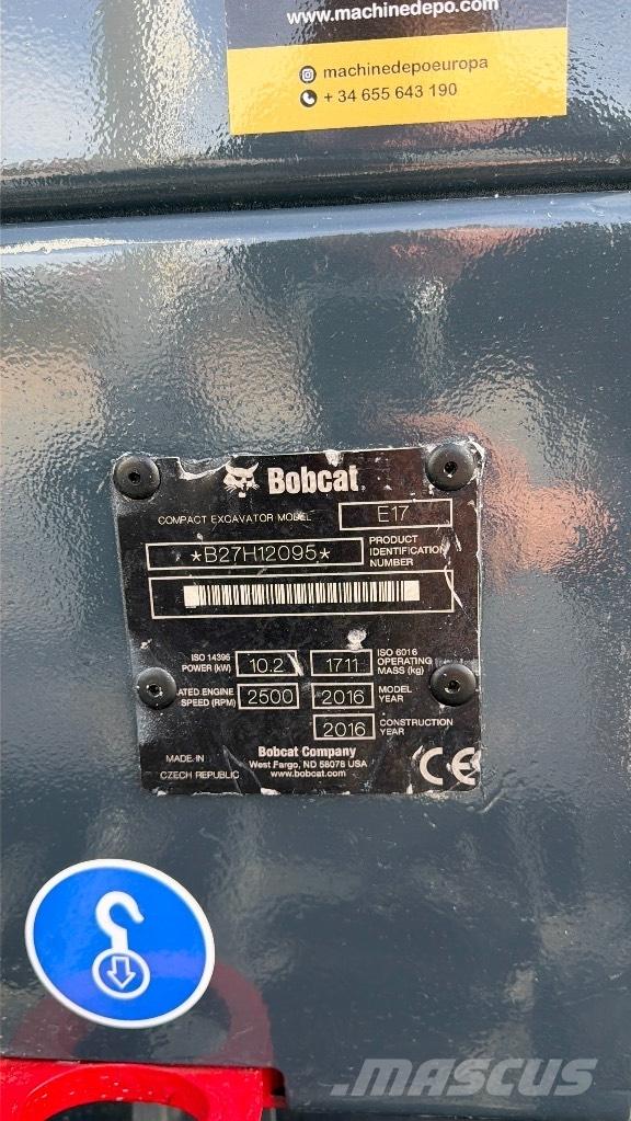 Bobcat E 17 ミニ油圧ショベル 7t以下（ミニユンボ・ミニディガー）