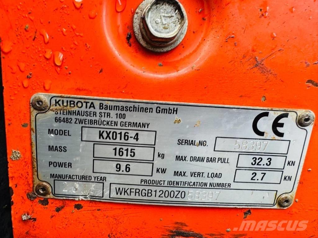 Kubota KX 016-4 ミニ油圧ショベル 7t以下（ミニユンボ・ミニディガー）