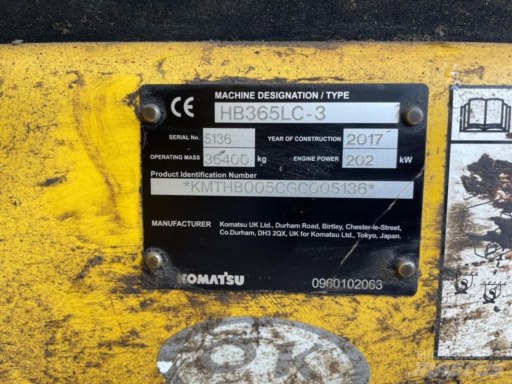 Komatsu HB 365 LC3 大型油圧ショベル12t以上（パワーショベル・ユンボ）