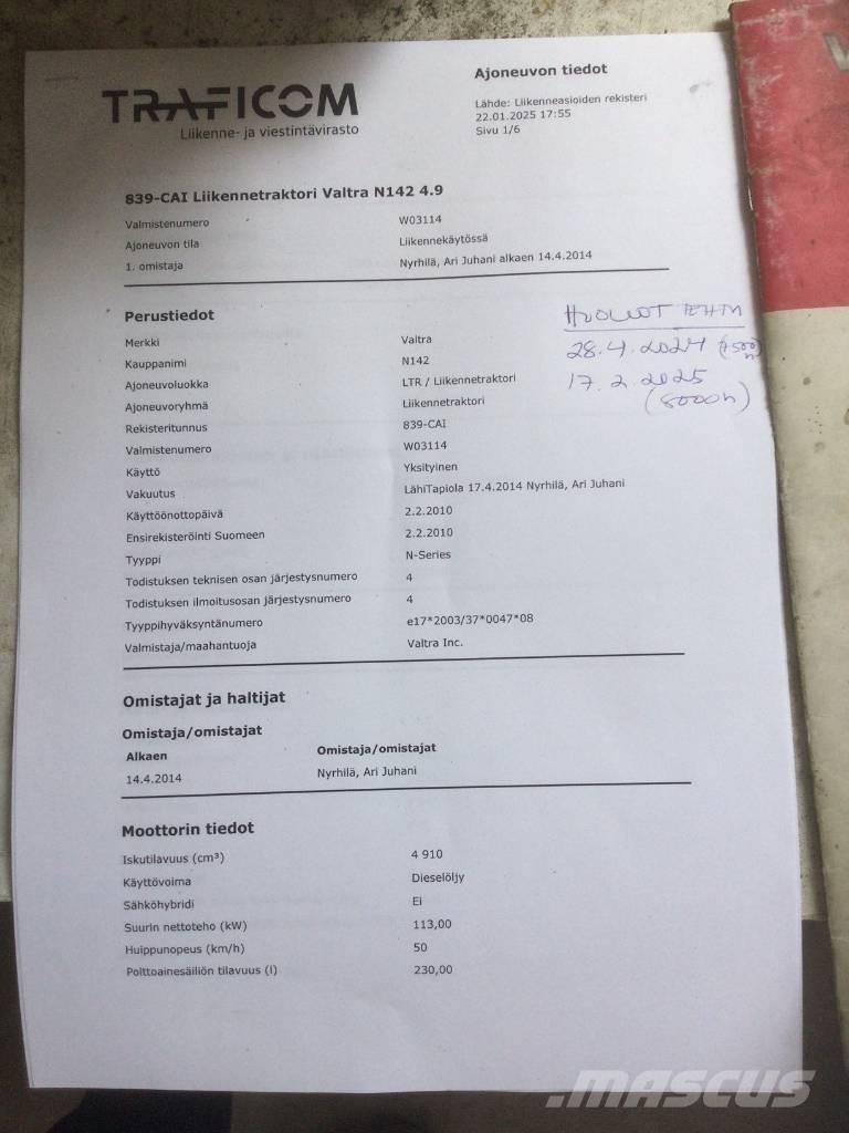 Valtra N 142 Direct トラクター