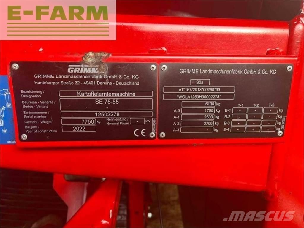 Grimme se 75-55 sb ジャガイモ収穫機・掘取機